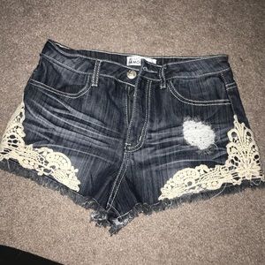 high wasted jean shorts!!